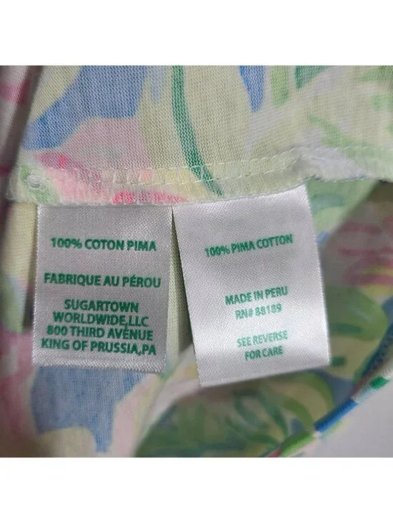 Lilly Pulitzer Dress Large Belden Elbow Sleeve Grove Garden Beachy Tropical - Picture 7 of 11